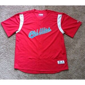MLB Philadelphia Phillies Baseball Jersey Men's 2XL Red Short Sleeve